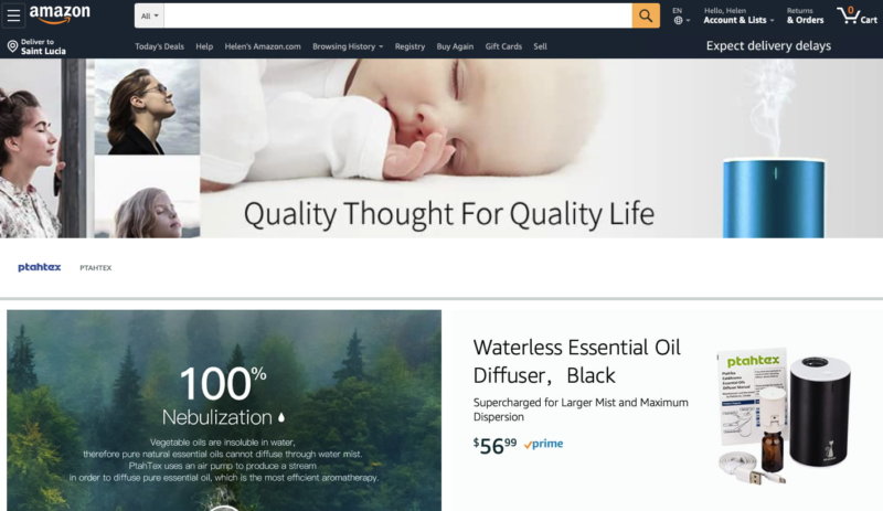 Amazon Store Beispiel -„Produkt hervorheben“-Vorlage