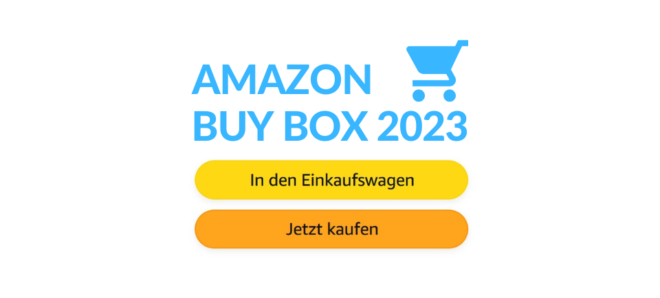 Warenkorb-Symbol und Schaltflächen für "In den Warenkorb" und "Jetzt kaufen" auf Amazon