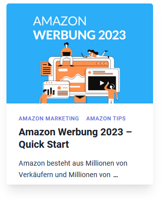 Link zum Blog-Artikel Amazon Werbung  2024 auf dem Acosbot-Blog