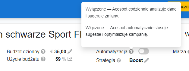 automatyzacja reklam amazon ppc w acosbot