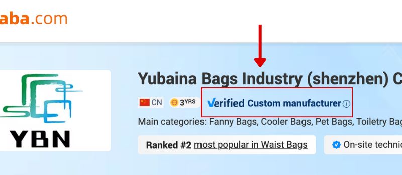 verified alibaba supplier manufacturer badge